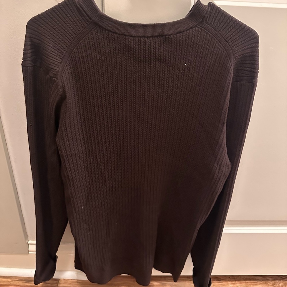 Theory Riland Ribbed Sweater - Maroon - Size L - Picture 2 of 4